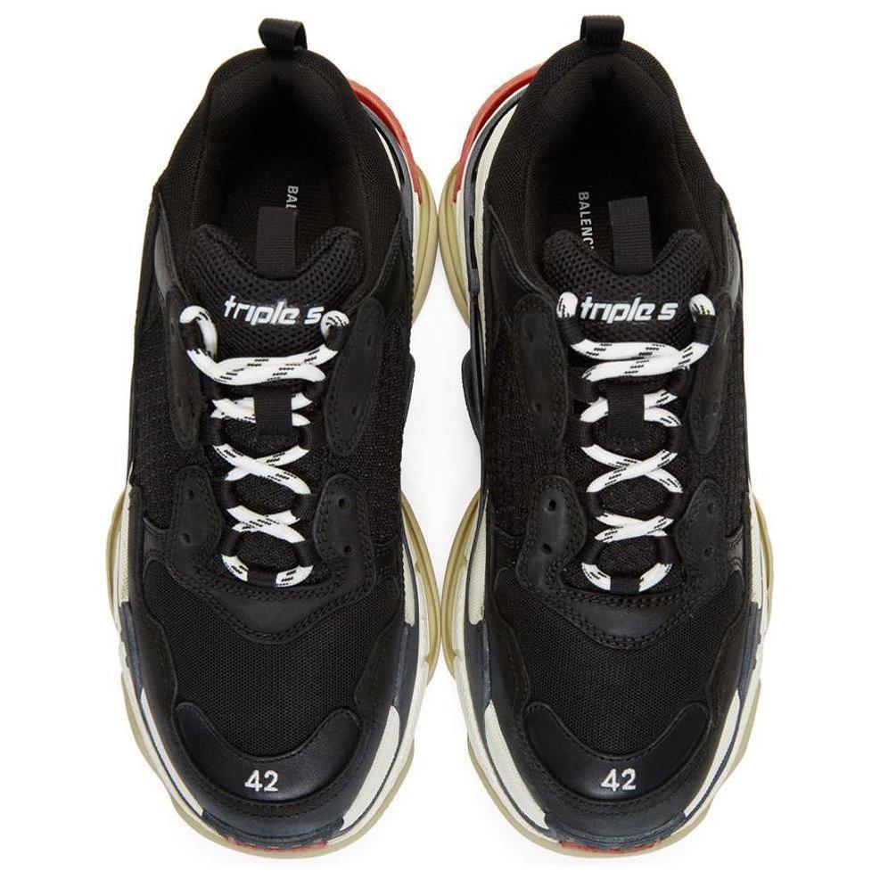 Balenciaga Triple S Black White Red