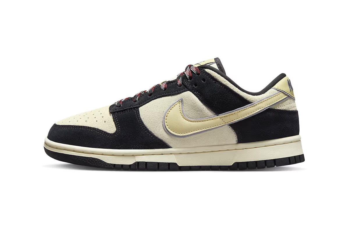 Nike Dunk Low LX Black Suede Team Gold