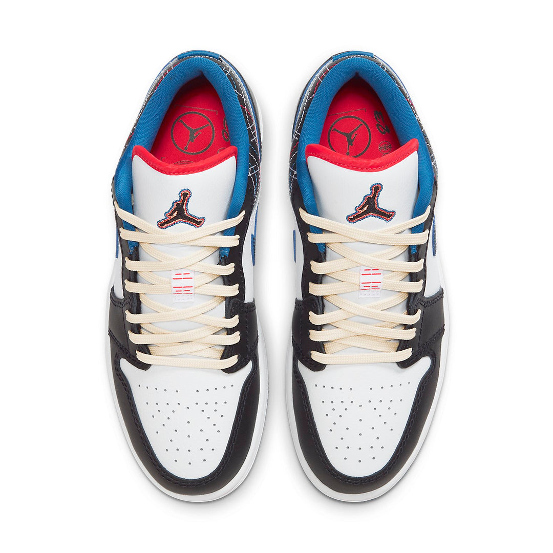 Air Jordan 1 Low 'White Industrial Blue Siren Red'